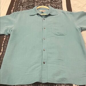 JOSEPH ABBOUD MENS Teal Button-Down Shirt